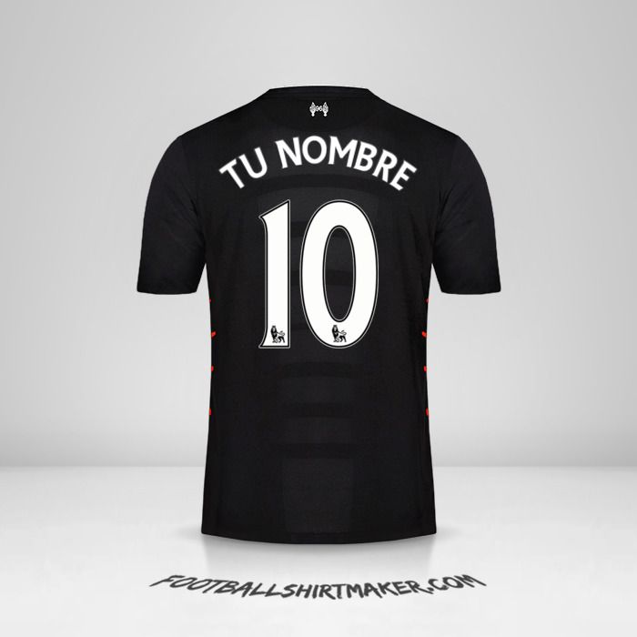 Camiseta Liverpool FC 2016/17 II número 10 tu nombre
