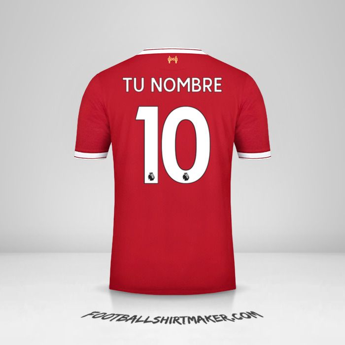 Camiseta Liverpool FC 2017/18 número 10 tu nombre
