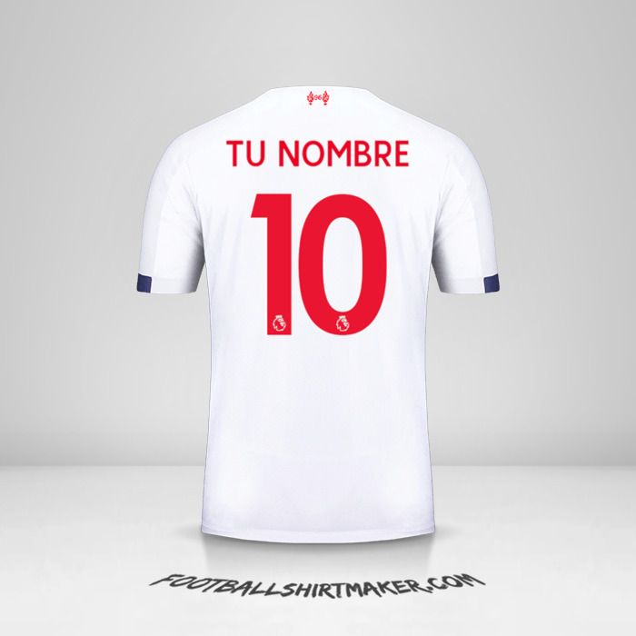Camiseta Liverpool FC 2019/20 II número 10 tu nombre