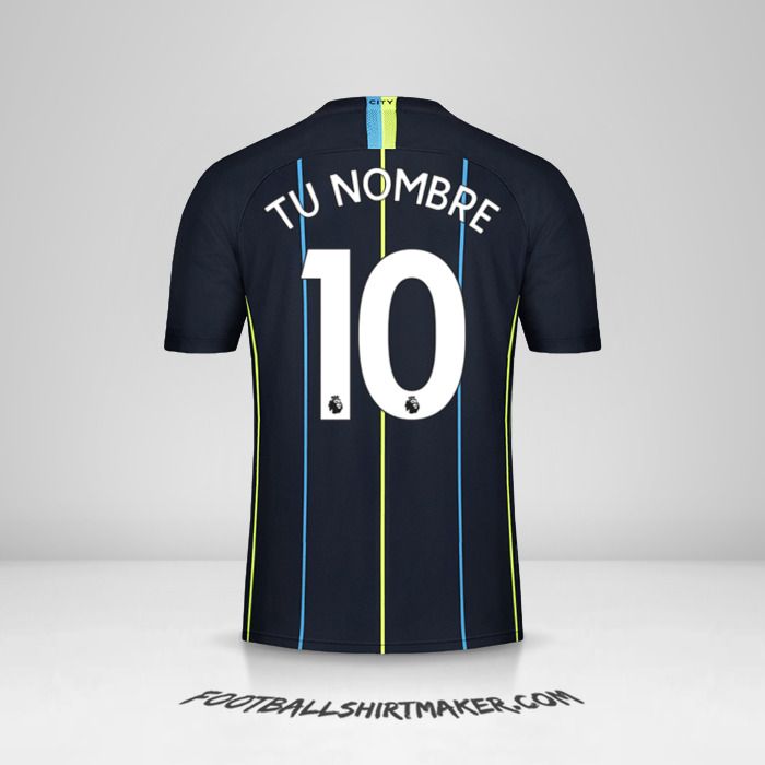Camiseta Manchester City 2018/19 II número 10 tu nombre