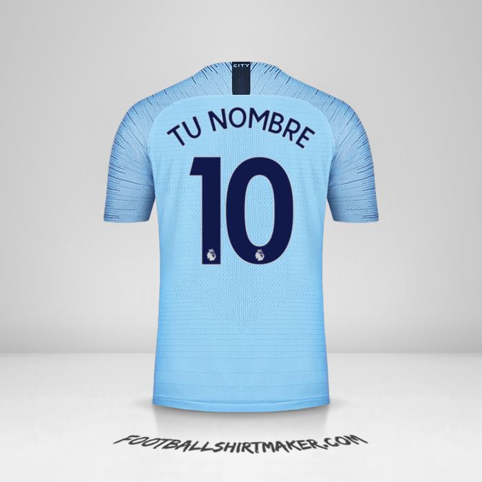 Camiseta Manchester City 2018/19 número 10 tu nombre