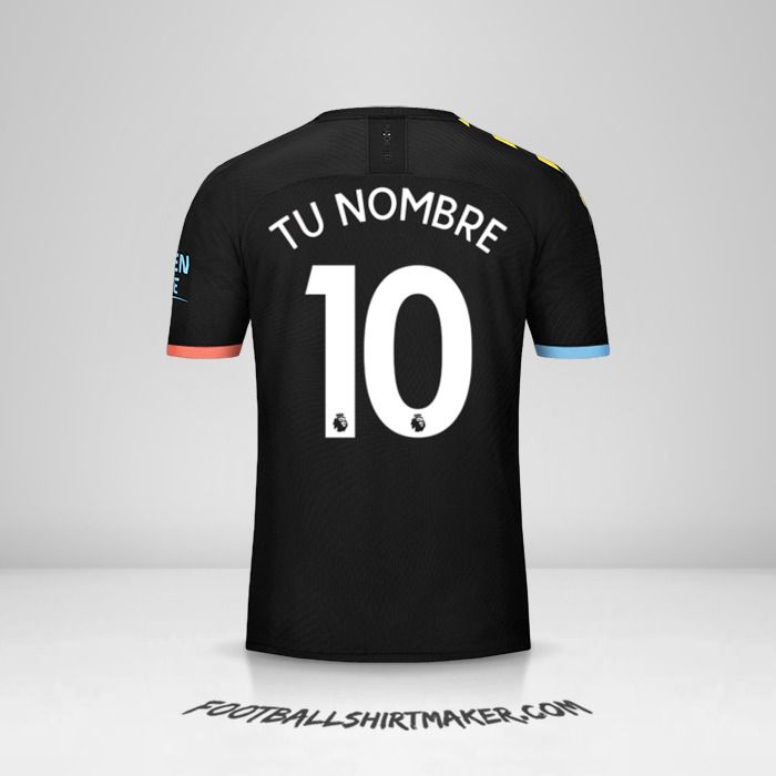 Camiseta Manchester City 2019/20 II número 10 tu nombre
