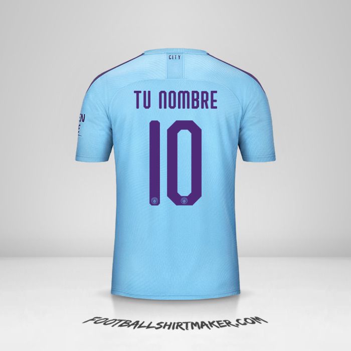 Camiseta Manchester City 2019/20 Cup número 10 tu nombre