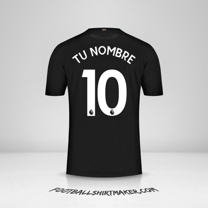 Camiseta Manchester City 2020/21 II número 10 tu nombre