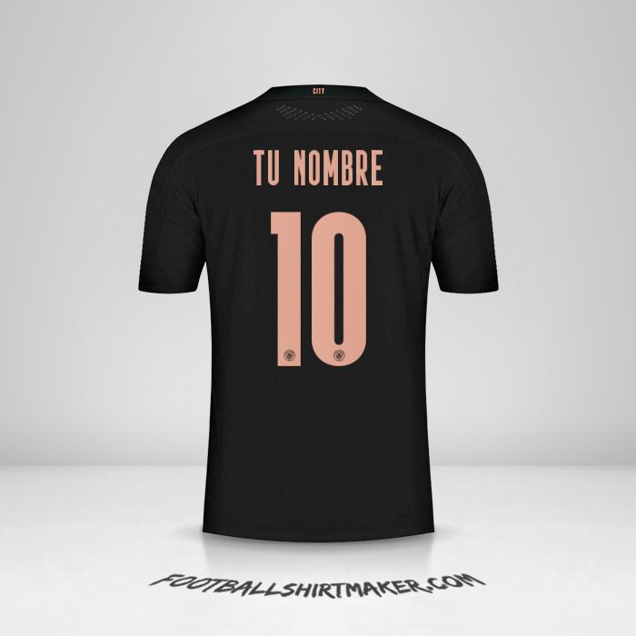 Camiseta Manchester City 2020/21 Cup II número 10 tu nombre