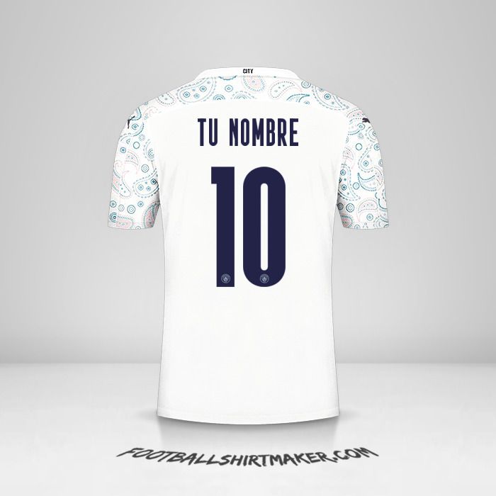 Camiseta Manchester City 2020/21 Cup III número 10 tu nombre