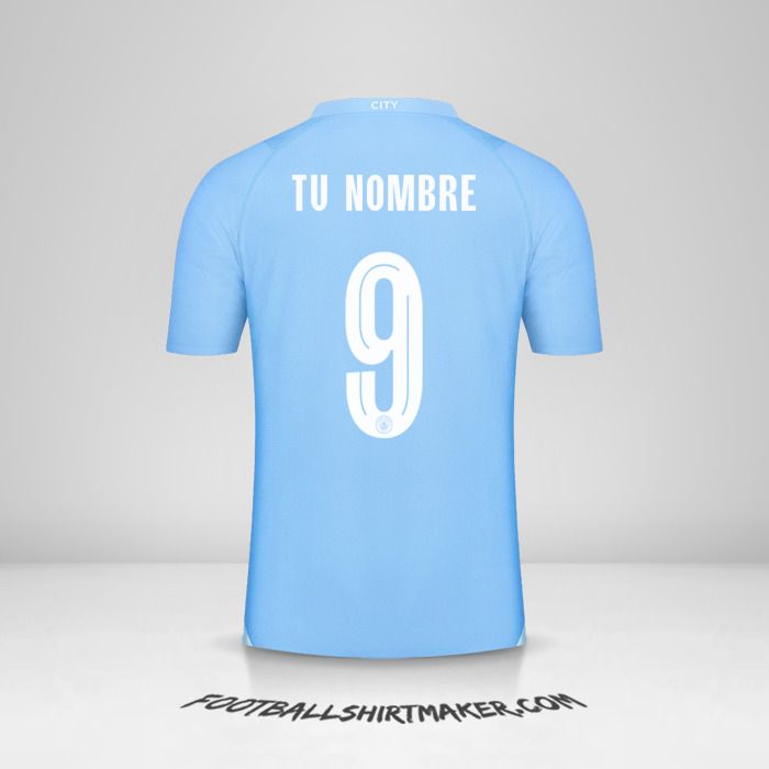 Camiseta Manchester City 2023/2024 World Cup número 9 tu nombre