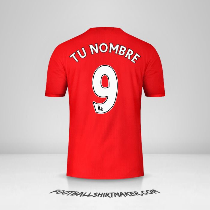 Camiseta Manchester United 2016/17 número 9 tu nombre