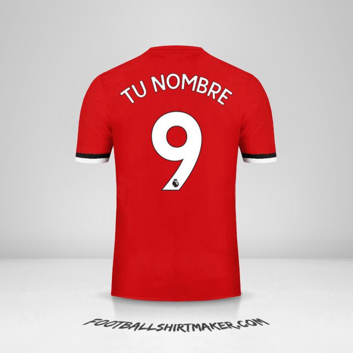 Camiseta Manchester United 2017/18 número 9 tu nombre