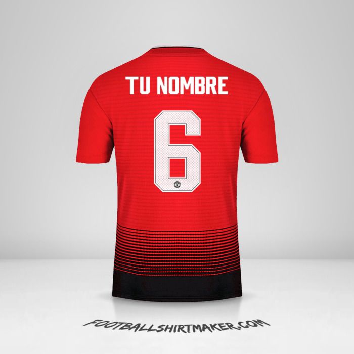 Camiseta Manchester United 2018/19 Cup número 6 tu nombre