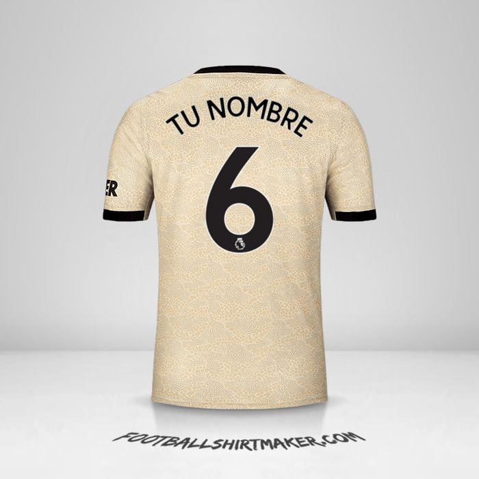 Camiseta Manchester United 2019/20 II número 6 tu nombre