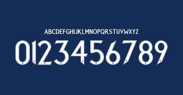 Tipografia Manchester United Camiseta 2024 2025 Cup II Nombres Letras Numeros Dorsales Fuente Preview 02 4747