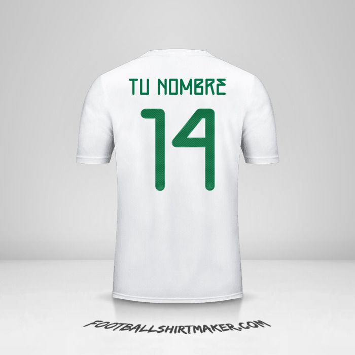 Camiseta Mexico 2019 II número 14 tu nombre