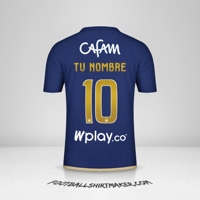 Camiseta Millonarios FC 2024 número 10 tu nombre