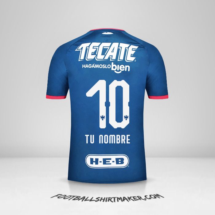 Camiseta Monterrey 2018/19 II número 10 tu nombre