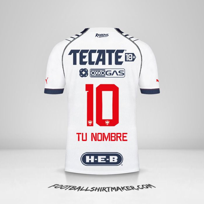 Camiseta Monterrey 2022/2023 número 10 tu nombre
