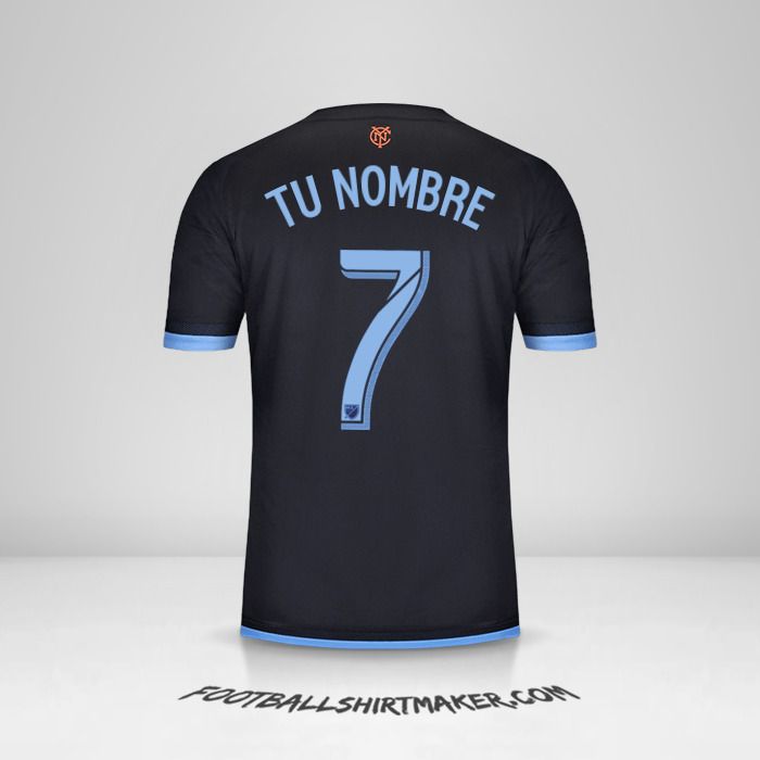 Camiseta New York City FC 2015 II número 7 tu nombre