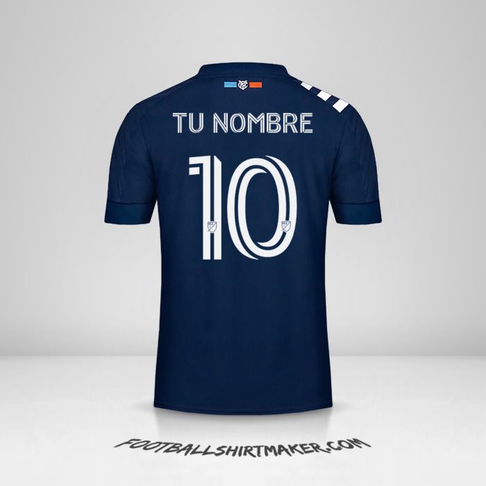 Camiseta New York City FC 2020 II número 10 tu nombre