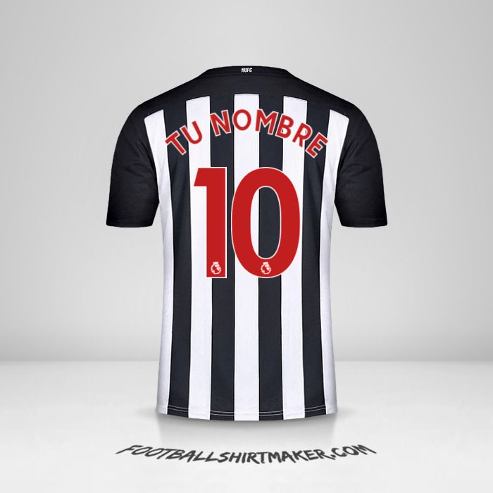 Camiseta Newcastle United FC 2020/21 número 10 tu nombre