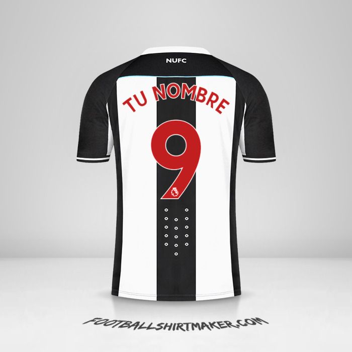 Camiseta Newcastle United FC 2021/2022 número 9 tu nombre