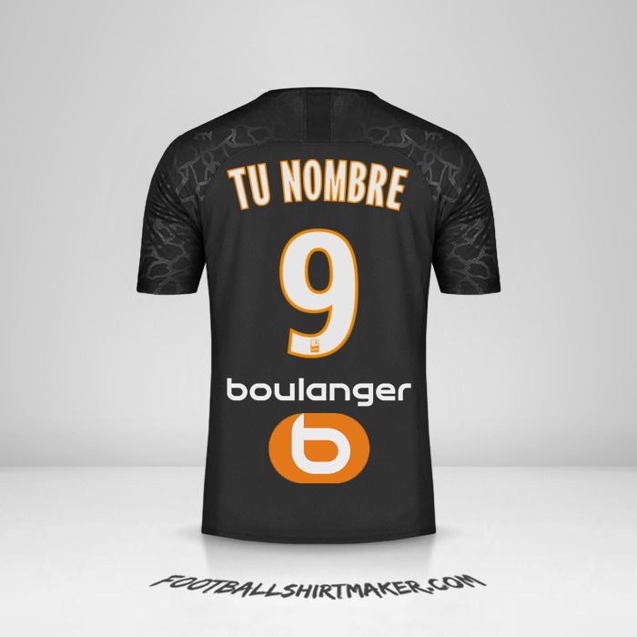 Camiseta Olympique de Marseille 2019/20 III número 9 tu nombre