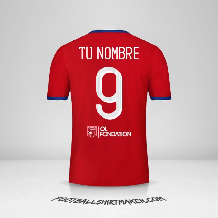 Camiseta Olympique Lyon 2019/20 Cup III número 9 tu nombre