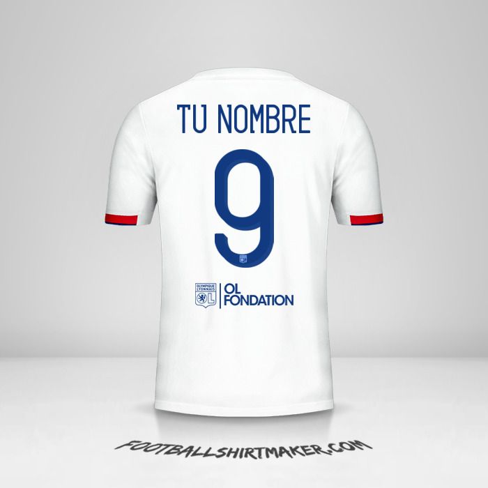 Camiseta Olympique Lyon 2019/20 Cup número 9 tu nombre