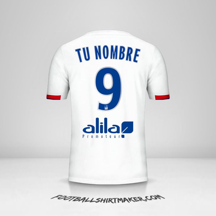 Camiseta Olympique Lyon 2019/20 número 9 tu nombre