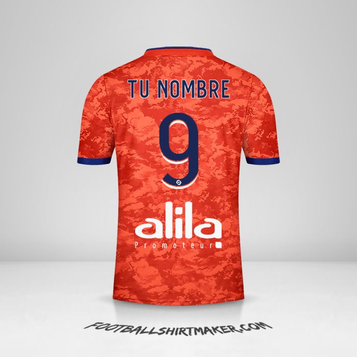 Camiseta Olympique Lyon 2021/2022 II número 9 tu nombre
