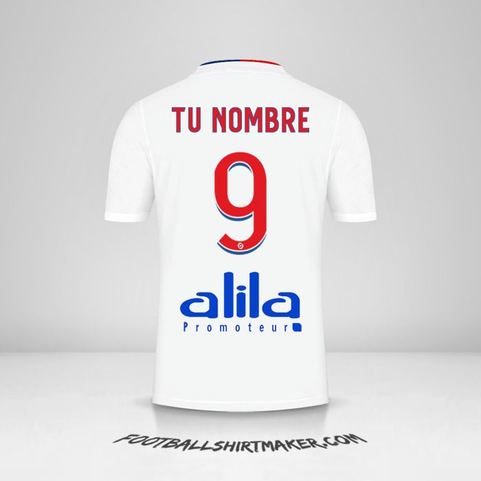 Camiseta Olympique Lyon 2021/2022 número 9 tu nombre