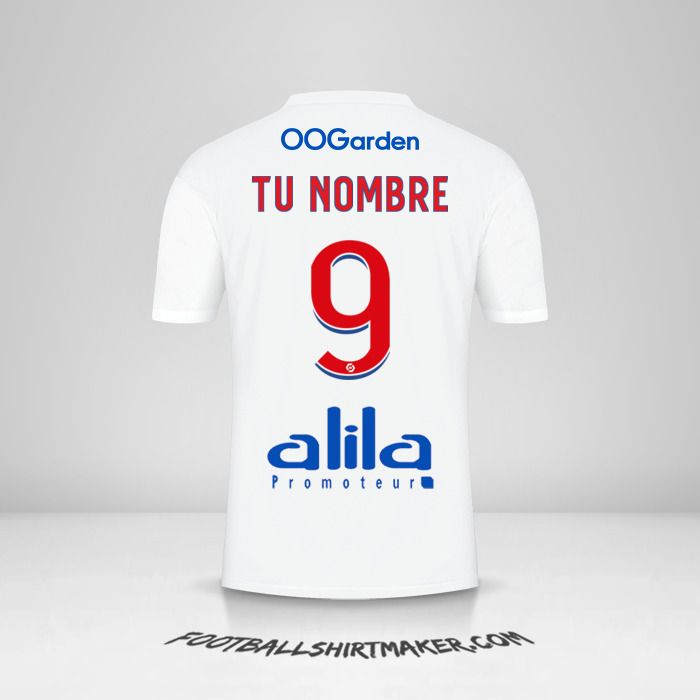 Camiseta Olympique Lyon 2022/2023 número 9 tu nombre