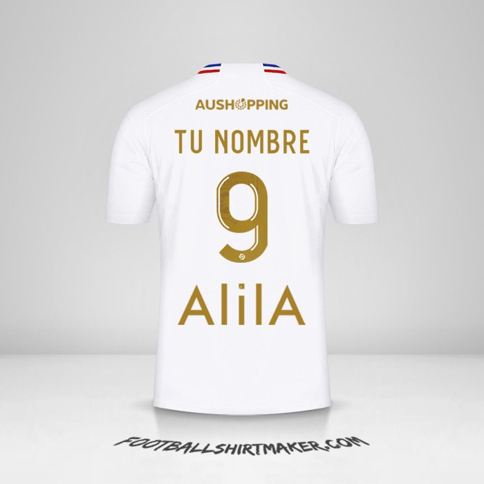 Camiseta Olympique Lyon 2023/2024 número 9 tu nombre