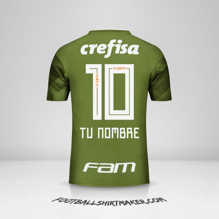 Camiseta Palmeiras 2018 III número 10 tu nombre