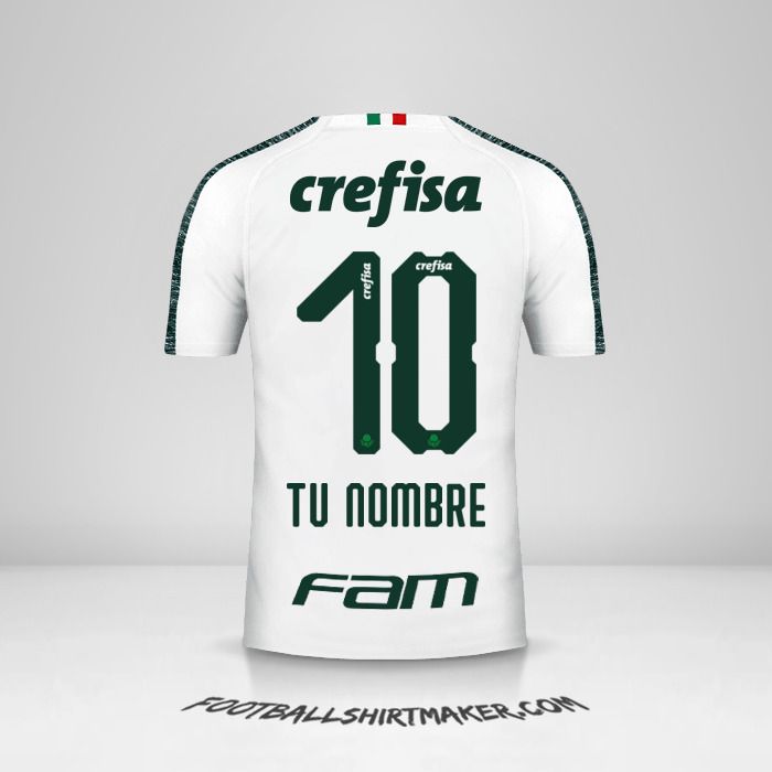 Camiseta Palmeiras 2019 II número 10 tu nombre