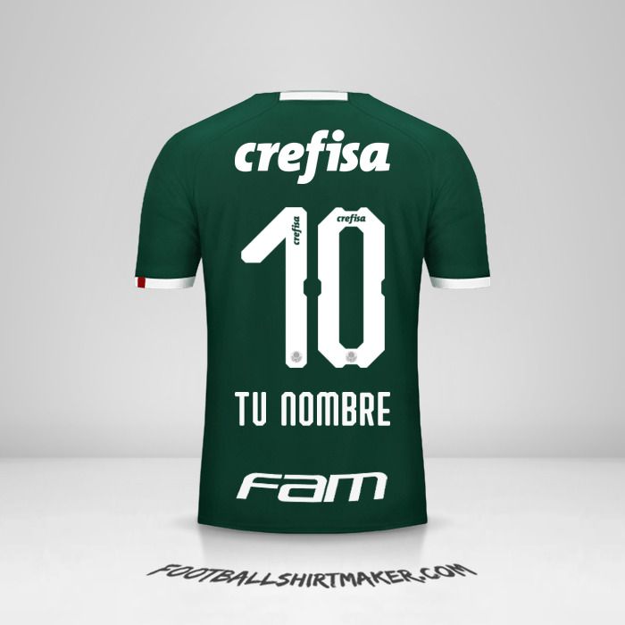 Camiseta Palmeiras 2019 número 10 tu nombre