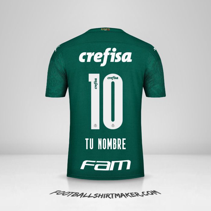 Camiseta Palmeiras 2020 número 10 tu nombre