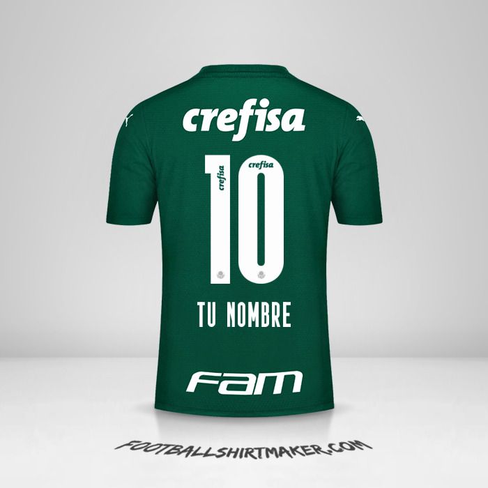 Camiseta Palmeiras 2021 número 10 tu nombre