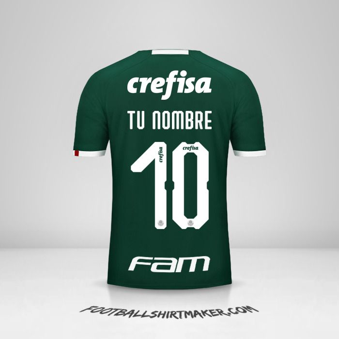 Camiseta Palmeiras Libertadores 2019 número 10 tu nombre