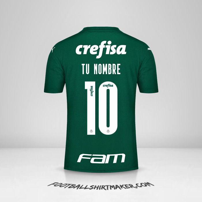 Camiseta Palmeiras Libertadores 2021 número 10 tu nombre