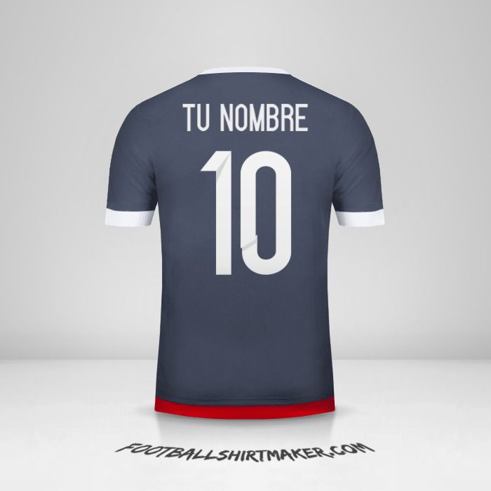 Camiseta Paraguay 2015/18 II número 10 tu nombre