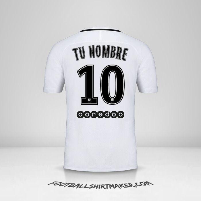 Camiseta Paris Saint Germain 2016/17 III número 10 tu nombre