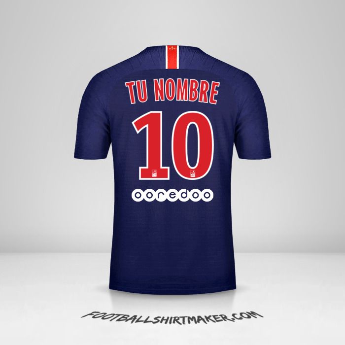 Camiseta Paris Saint Germain 2018/19 número 10 tu nombre