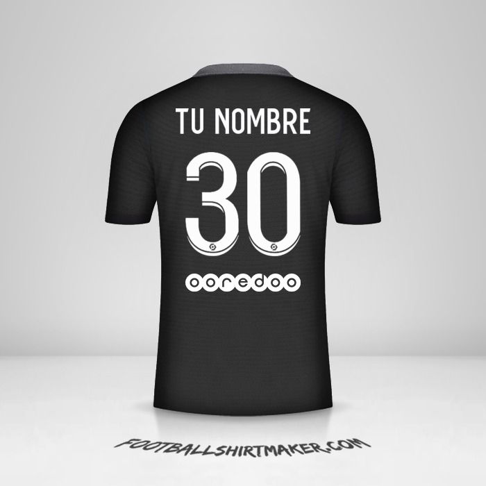 Camiseta Paris Saint Germain 2021/2022 III número 30 tu nombre
