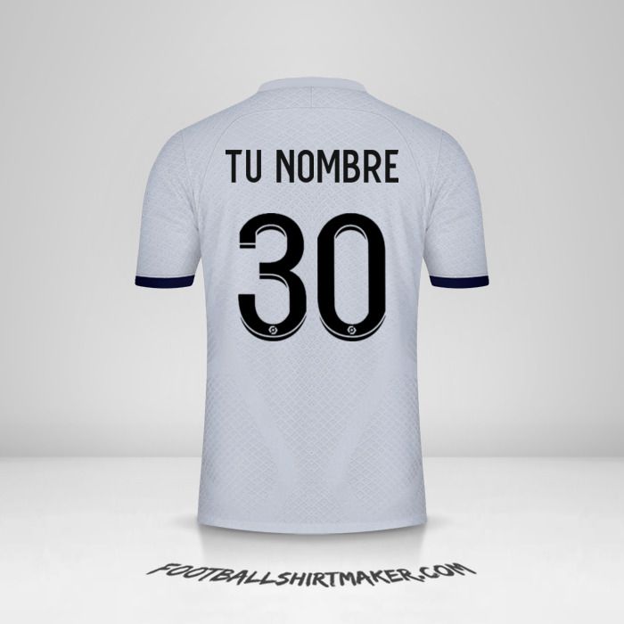 Camiseta Paris Saint Germain 2022/2023 II número 30 tu nombre