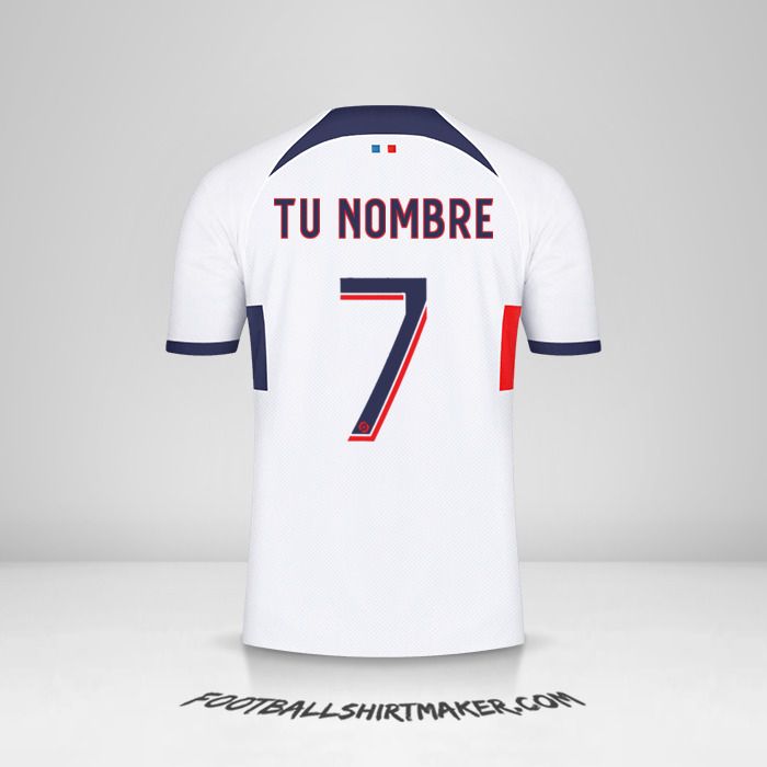 Camiseta Paris Saint Germain 2023/2024 II número 7 tu nombre