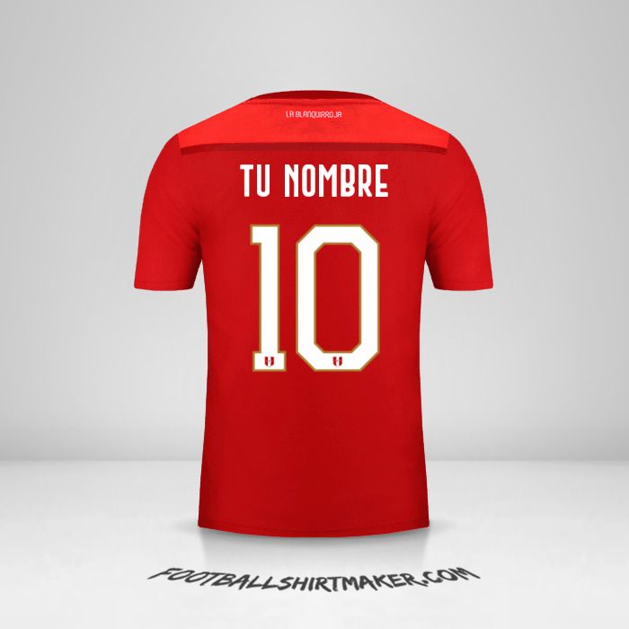 Camiseta Peru 2018/19 II número 10 tu nombre