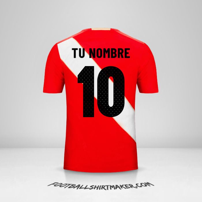 Camiseta Peru 2018 II número 10 tu nombre