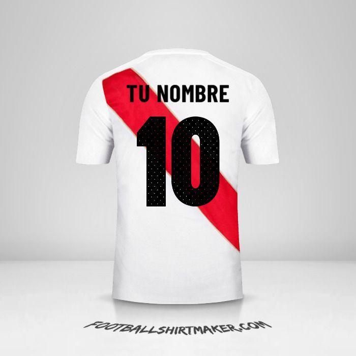 Camiseta Peru 2018 número 10 tu nombre