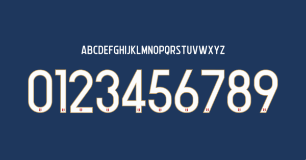 Tipografia Peru Camiseta 2021 22 II Nombres Letras Numeros Dorsales Fuente Preview 00 4333