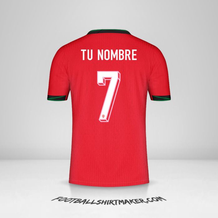 Camiseta Portugal 2024 número 7 tu nombre